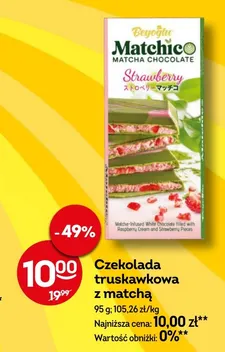Czekolada truskawkowa z matchą